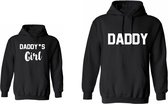 Hoodie heren-zwart-voor vader-vaderdag cadeau-Daddy en Daddy's girl-Maat M