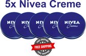 NIVEA Crème - Voordeelpakket 5x - 150 ml - Bodycrème - Hydraterend - Droge/Normale huid - Intensieve Verzorging - Dermatologisch Getest