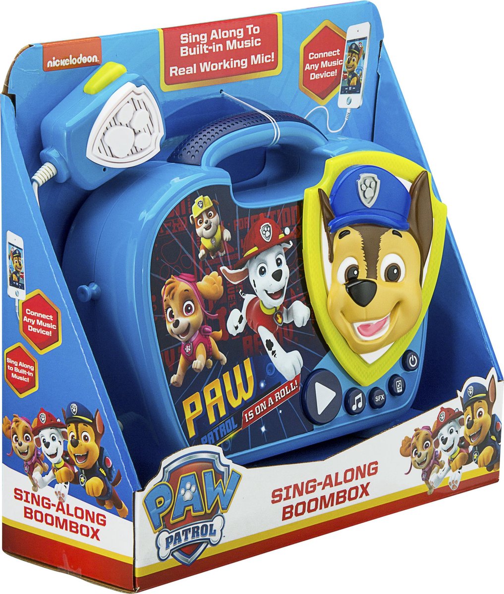 PAW Patrol PW-115 Sing-Along Boombox - Karaoke Set - Met Microfoon & MP3 — cadeau in Spellen & Speelgoed - foto 6