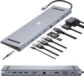 Station d'accueil pour ordinateur portable Maclean MCTV-850 11 en 1 USB Type C 3.1 Hub