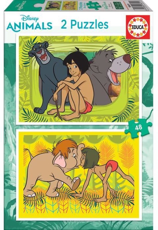 EDUCA - Puzzel - 2x48 THE JUNGLE BOOK