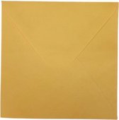 Enveloppen - Donker Geel - 14 x 14 cm - 15 stuks - Vierkant