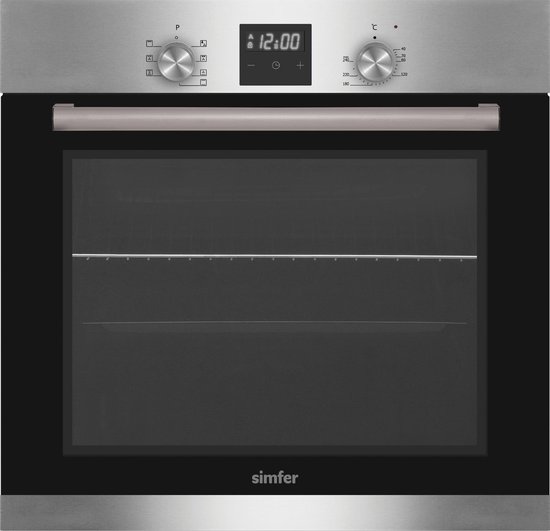 SIMFER SMF-BO6029 Inbouw oven - Hetelucht functie - 60 cm - Grote digitale timer met TouchControl - 7 functies