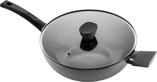 ISENVI Avon keramische wok met deksel 36 CM - Ergo greep | bol.com