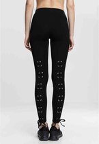 Urban Classics Legging -L- Laced Up Nack Zwart