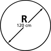 Stoelmat Vloermat voor zachte vloeren Rond dia. 120cm.