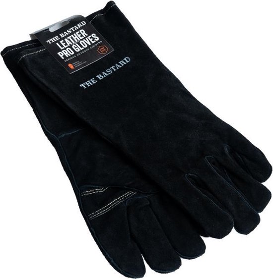 Giftig Immoraliteit accessoires The Bastard - Leren BBQ Handschoenen - 2 stuks - Zwart | bol.com