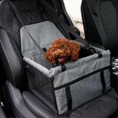 TDR - Autostoel hond - Opvouwbare Hondenmand auto - Hondenstoel auto - Geschikt voor kleine honden - Zwart - 40cm x 24cm x32cm