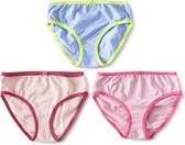 Little Label Onderbroeken Meisjes - 3 Stuks - Maat 110-116 - Roze en Blauw - Zachte BIO Katoen
