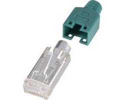 Hirose Electronic RJ45-connector, afgeschermd CAT5e Stekker, recht Aantal polen: 8P8C Groen 10 stuk(s)