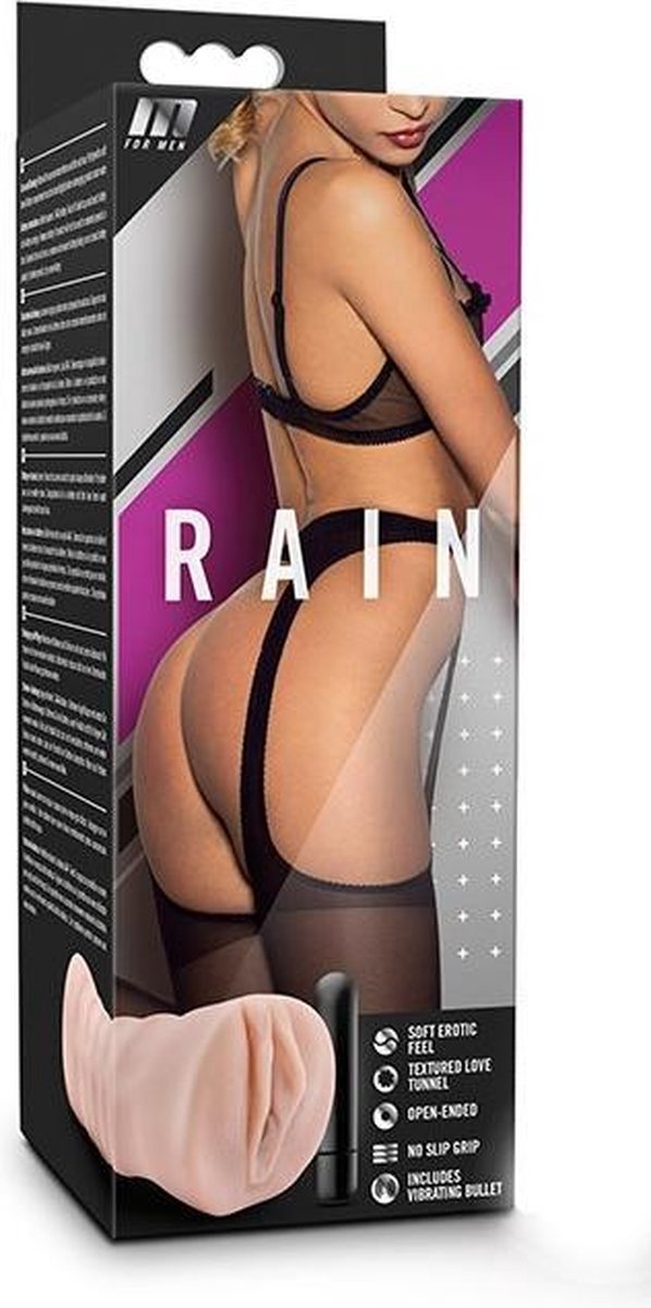 M for Men - Rain Masturbator Met Bullet Vibrator - Vagina