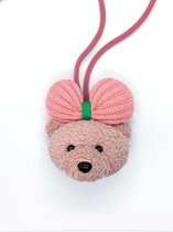 Ketting Meisje- Stof- Beer- Roze- Knuffel- Kind- LiLaLove