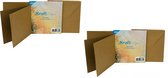 Joy!Crafts / Kraft Paper / Kaarten 13.5x13.5 cm met Enveloppen 14x14 cm / 2 pakjes in 1 Set