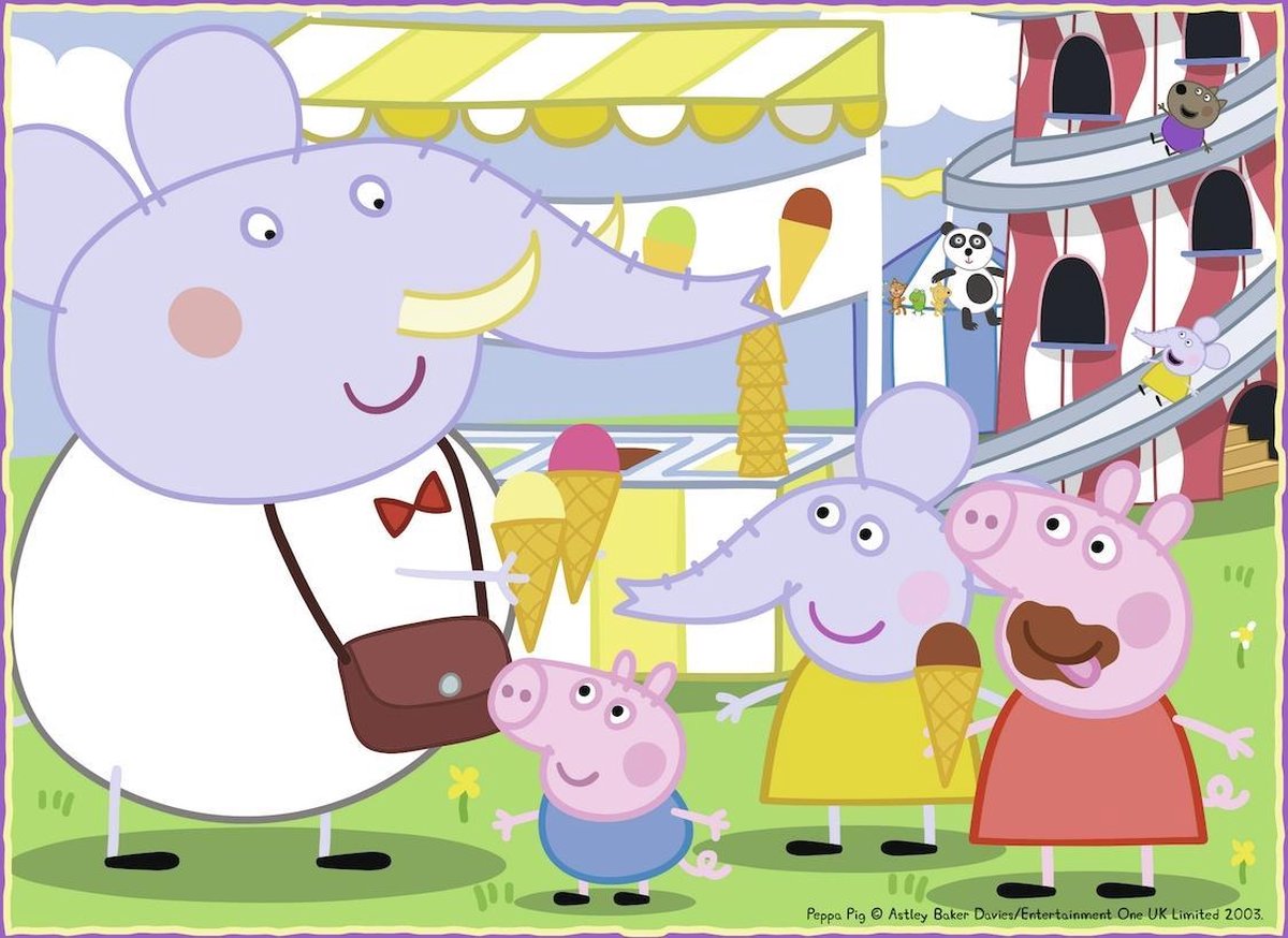 Ravensburger Peppa Pig 4in1box puzzel - 12+16+20+24 stukjes - kinderpuzzel — afbeelding 6