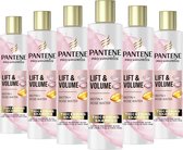 Pantene Shampoo Lift & Volume Met Biotine En Rozenwater Voor Dikker En Langer Haar - Voordeelverpakking - 6x225 ml