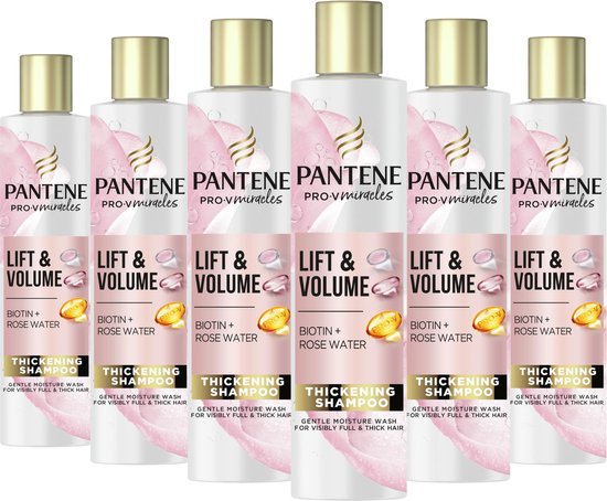 Pantene Shampoo Lift & Volume Met Biotine En Rozenwater - Voordeelverpakking