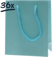 27st stevige draagtassen papier (14x17x7)cm | cadeautasje | zak | gift bag | verpakking | gedraaid koord greep