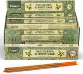 37299 Tulasi Witte Salie Nag Champa Wierook Stokjes