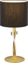 LED Tafellamp - Tafelverlichting - Trinon Ninda - E27 Fitting - 6W - Warm Wit 3000K - Rond - Mat Goud - Aluminium