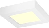 LED Downlight Slim Pro - Igna Strilo - Opbouw Vierkant 6W - Warm Wit 3000K - Mat Wit - Kunststof