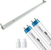 PHILIPS - LED TL Armatuur met T8 Buis - CorePro LEDtube EM 865 - Igna Dybolo - 150cm Dubbel - 40W - Helder/Koud Wit 6500K | Vervangt 116W