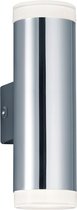 LED Wandlamp - Wandverlichting - Trinon Yar - 8W - Warm Wit 3000K - Rond - Mat Chroom - Kunststof