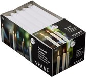 80x Witte huishoudkaarsen 18 cm 6 branduren - Geurloze kaarsen - Dinerkaarsen/tafelkaarsen/kandelaarkaarsen