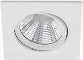 LED Spot - Inbouwspot - Trinon Paniro - Vierkant 5W - Dimbaar - Warm Wit 3000K - Mat Wit - Aluminium - 80mm