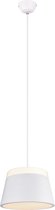LED Hanglamp - Trinon Barnaness - E27 Fitting - 2-lichts - Rond - Mat Wit - Aluminium