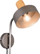 LED Wandlamp - Wandverlichting - Trinon Giyon - E14 Fitting - Rond - Mat Nikkel - Aluminium