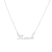 Nana dames ketting staal zilverkleurig letter -"March"