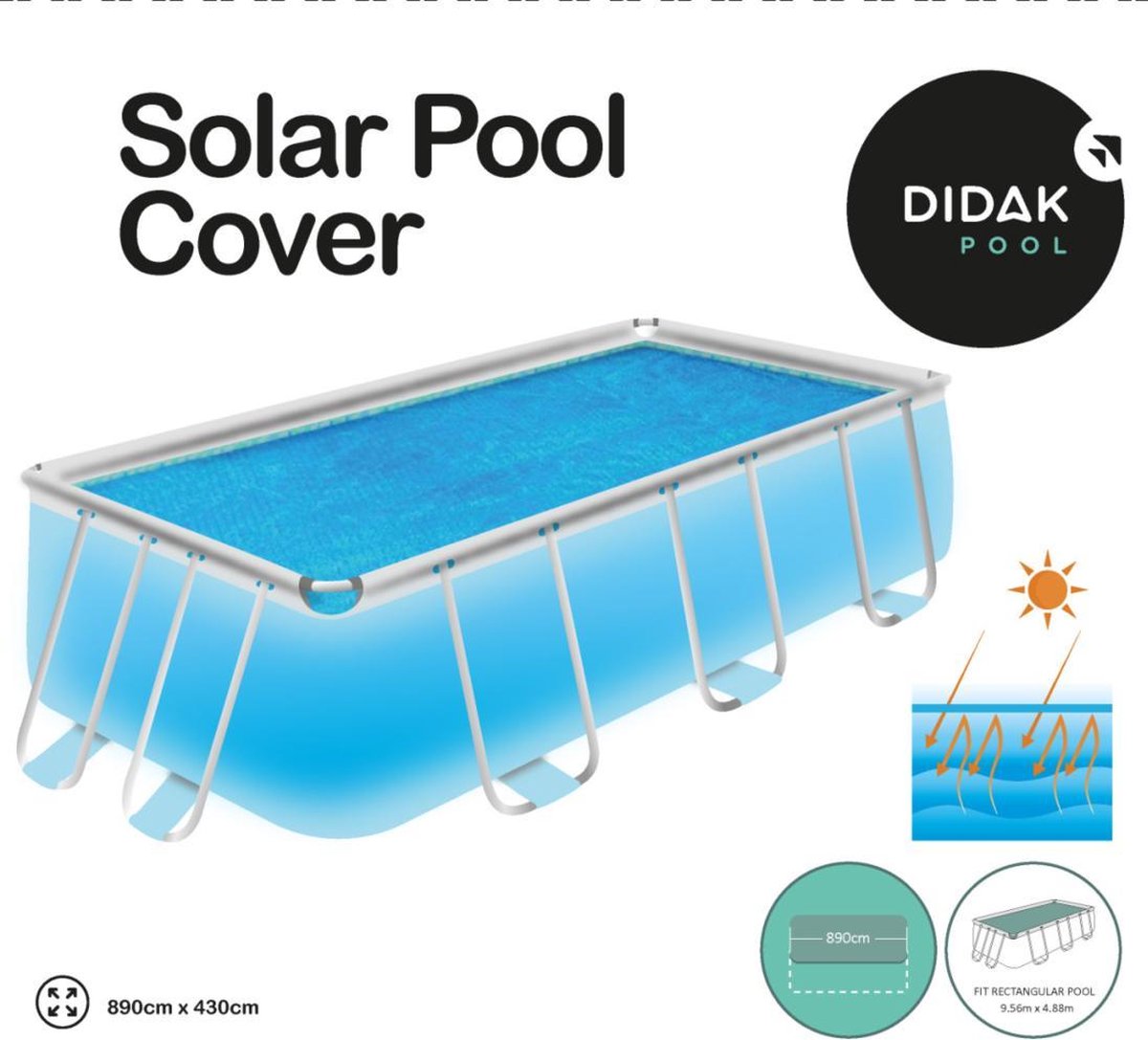 Afdekzeil Solar Zwembad Rectangular 956 X 488 X 132cm Voor Bestway 56623