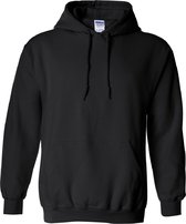 Gildan Zware Blend Volwassen Unisex Hooded Sweatshirt / Hoodie (Zwart)