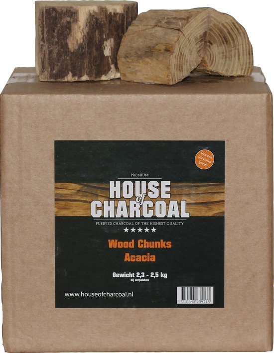 Rookhout Chunks Acacia - Chunks Acacia smoking wood - 2,5 kg