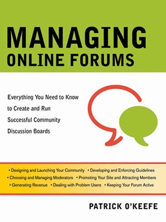 Managing Online Forums - cover