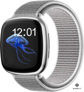 Nylon Smartwatch bandje - Geschikt voor  Fitbit Versa 3 nylon bandje - zeeschelp - Strap-it Horlogeband / Polsband / Armband