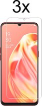 Oppo A91 Screenprotector - Beschermglas Oppo A91 Screen Protector Glas - 3 stuks