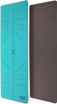 Tapis de yoga Sens Design tapis de sport tapis de fitness avec motif - turquoise / marron foncé