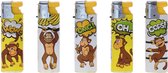 Prof - Slidecap Aansteker – “ Monkey “design  - 50 stuks – Lighter  - Briquet