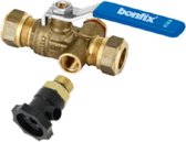 Bonfix - raccord à compression en laiton / robinet à Bonfix sphérique avec robinet de vidange 15mm FF