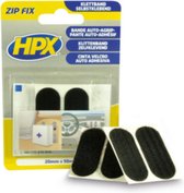 HPX Zip Fix klittenband - zwart - 2 sets pads 20 mm x 50 mm