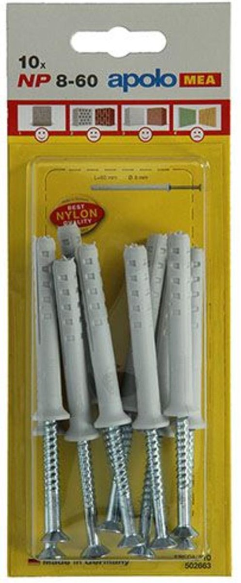 Plug Mea 10 Nylon Nagelpluggen Np 502663 8X60Mm