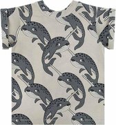 Dear Sophie Narwhal T-shirt Grijs Maat 86/92