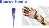 NEHA Henna Tattoe Blauw 1 stuk - Klassieke Blauwe Cone - Neppe Tattoeage - Gekleurde Pasta voor Feesten, Festivals etc - Natuurlijke Kruiden