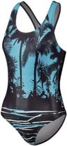 Beco Badpak Competition Dames Polyester Turquoise/zwart Maat 36