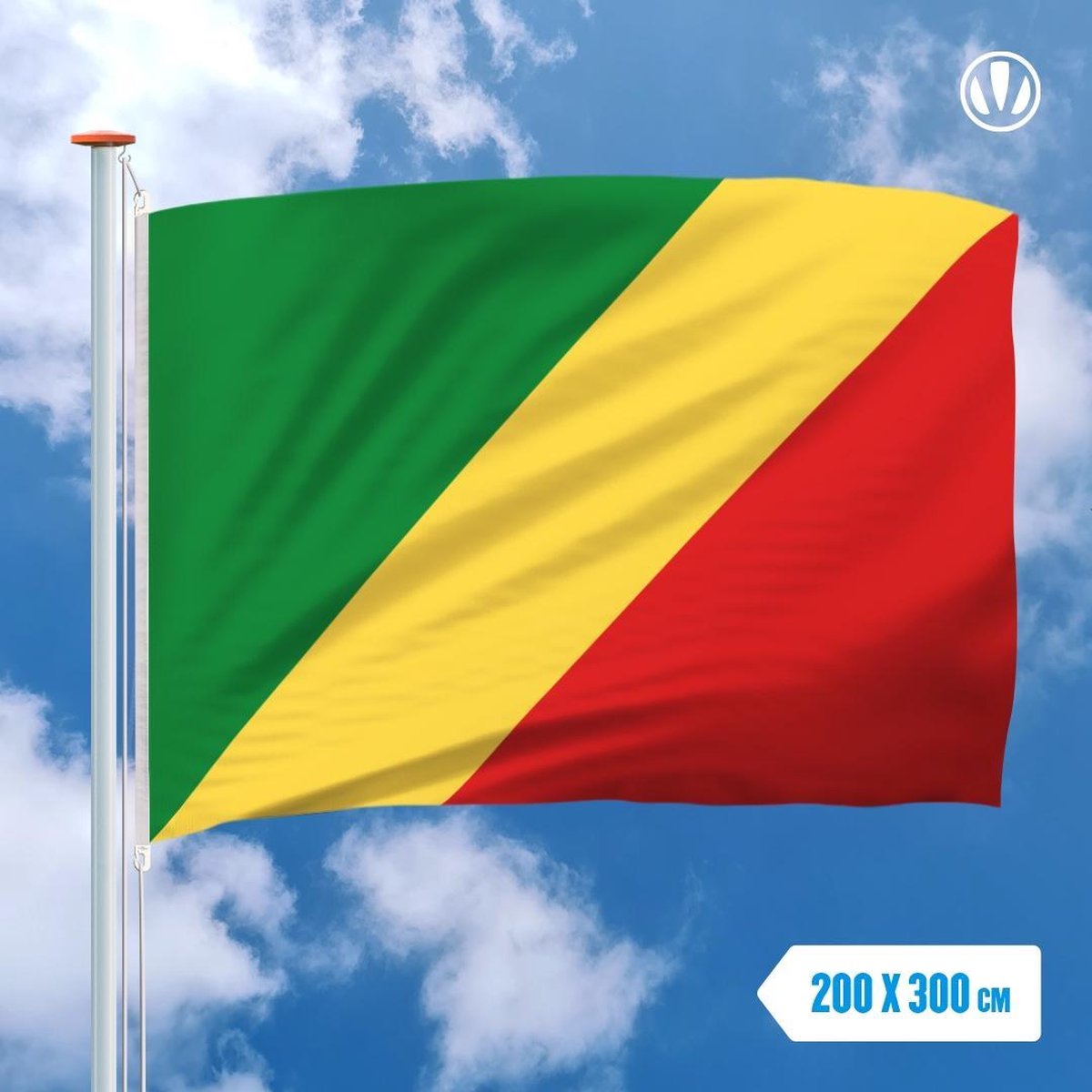 Drapeau Congo-Brazzaville 200x300cm