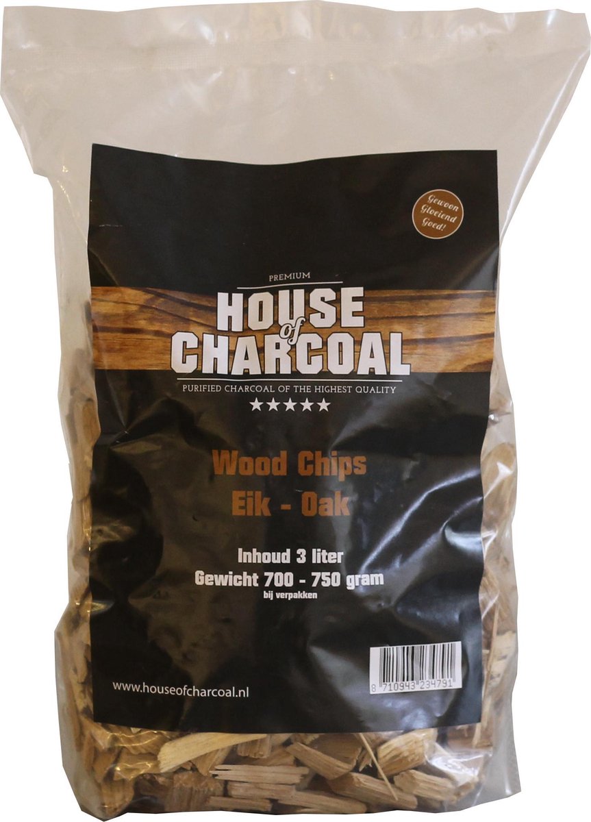 Rookhout snippers Eik - Wood chips Oak - 3 liter