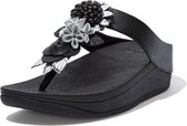 FitFlop  Vrouwen Slippers -  Floral toe sandal - Zwart - Maat 42