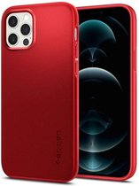 Spigen - Apple iPhone 12/12 Pro - Thin Fit hoesje - Rood