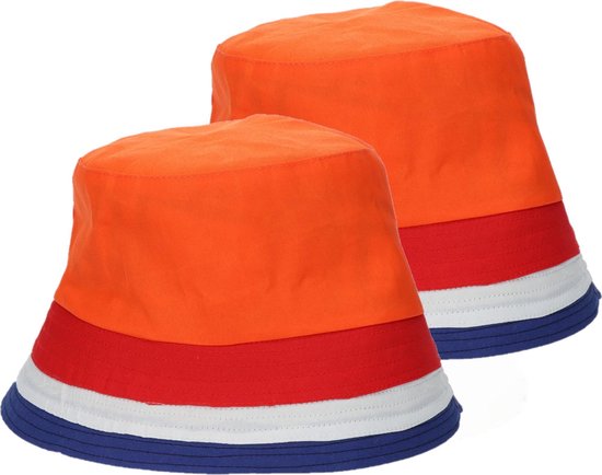Chapeau de pêche orange 2x pièces pour adultes - Chapeaux de soleil -  Supporters ou... | bol.com